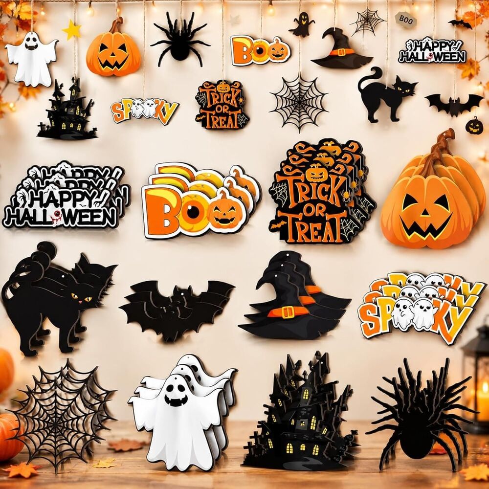 36 Pcs Halloween Tree Hanging Ornaments for Party Decor, DIY Crafts